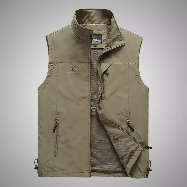 Men's Side Pocket Breathable Functional Outdoor Sports Leisure Vest