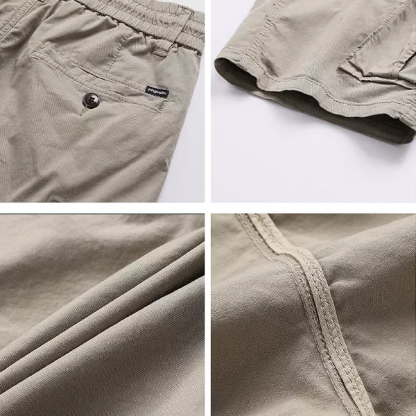 Outdoor Solid Color Loose Multi-pocket Cargo Shorts