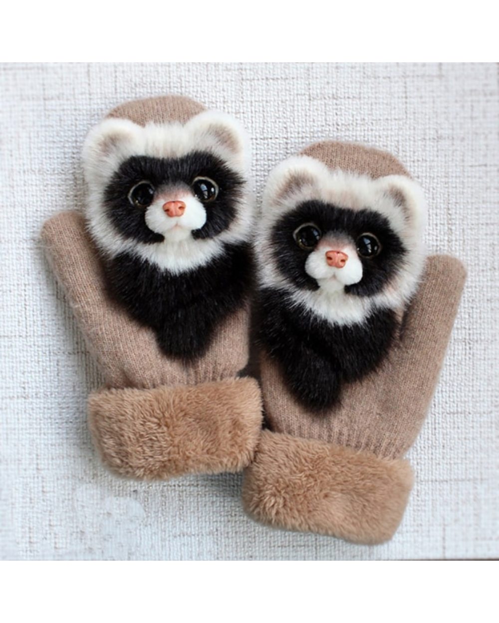 Hand-knitted Animal Mittens