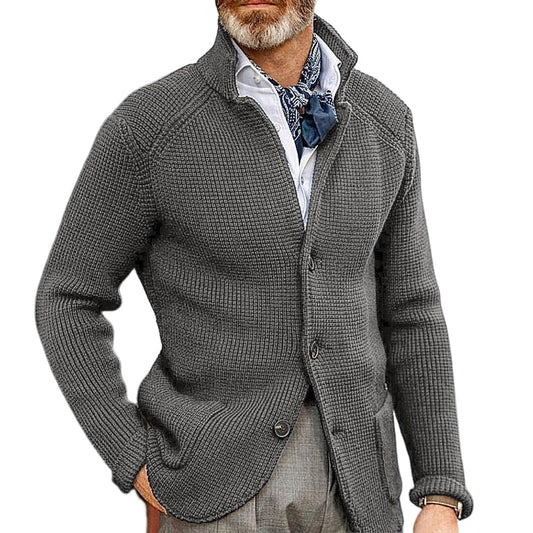 Men's Stand Collar Knitted Coat